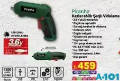 PİRANHA KATLANABİLİR ŞARJLI VİDALAMA PİRANHA KATLANABİLİR ŞARJLI VİDALAMA